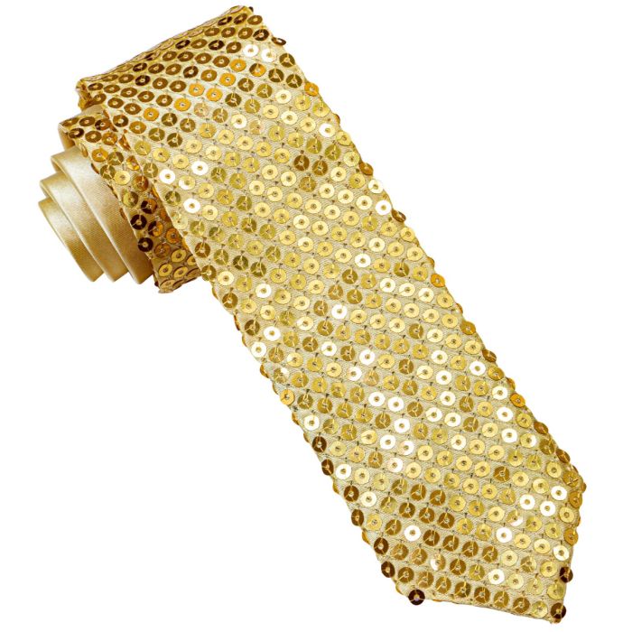 Gouden pailletten stropdas