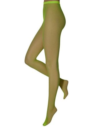 Net panty fluor geel (fijne maas)