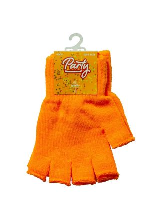 Kinder Handschoenen vingerloos fluor oranje