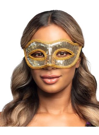 Oogmasker Venice sequins goud