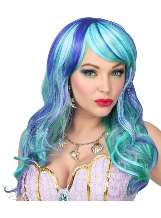Fashion pruik Dream Hair multi blauw