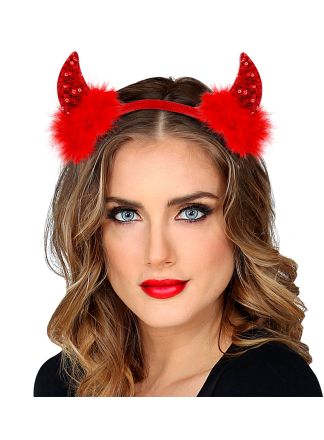 Rode pailletten duivel oren