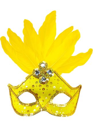 Neon gele Brazil oogmasker