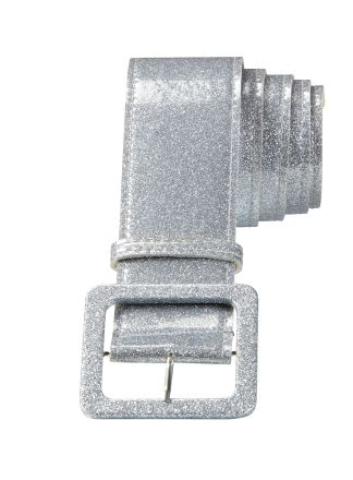 Riem vinyl zilver glitter (120cm.)