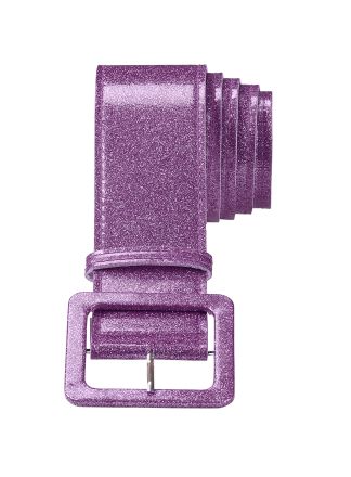 Riem vinyl paars glitter (120cm.)
