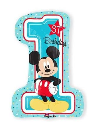 Folieballon Mickey 1st BDAY 48x71cm (excl.helium)
