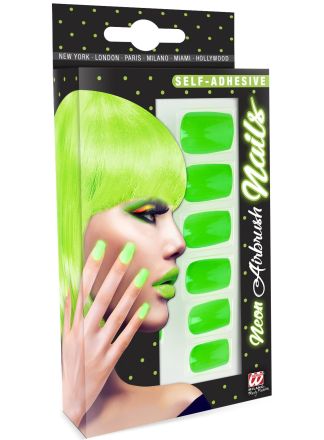 NEON GREEN 12 zelfklevende nagels
