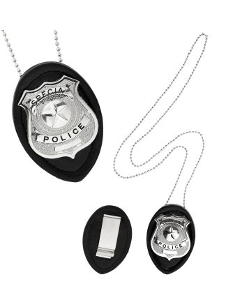 Politie badge Ketting met clip