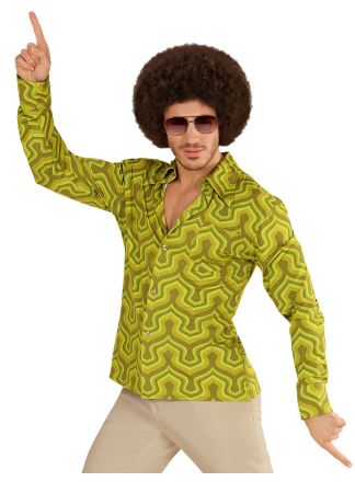 Heren blouse 70's style GREEN WALLPAPER