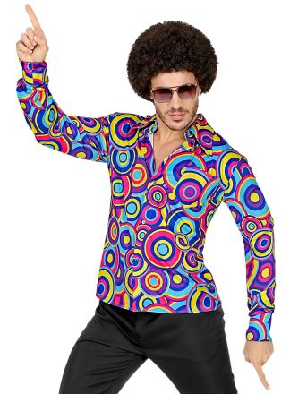 Fashion heren shirt "BLUE BUBBLES"