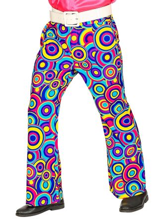 Flared  heren broek "BLUE BUBBLES"