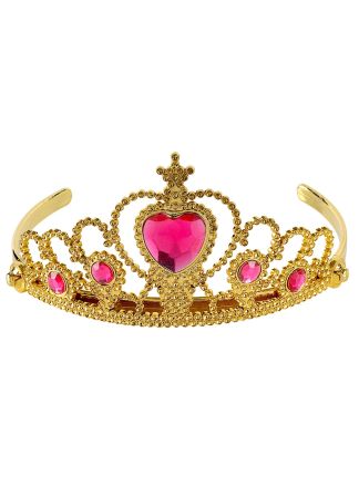 Gouden Tiara roze edelstenen
