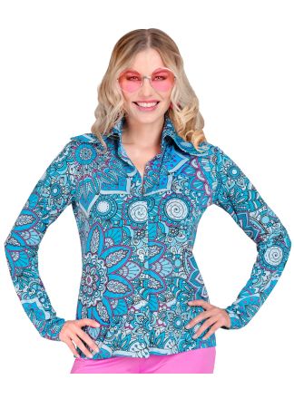 Fashion dames blouse "Blue Mandala"