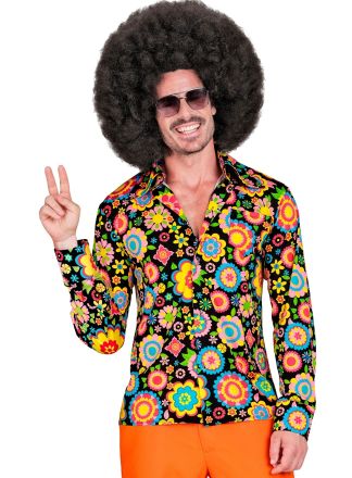 Fashion heren shirt "black colorful"