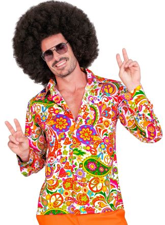 Fashion heren shirt "peace & paisley"