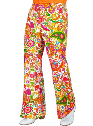 Flared  heren broek "Peace & Paisley"