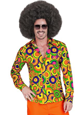 Fashion heren shirt "Yellow Circles"