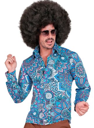 Fashion heren shirt "Blue Mandala"