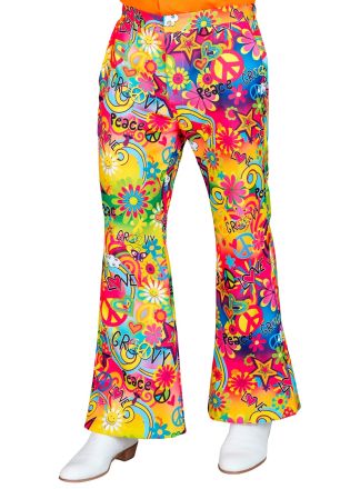 Flared  heren broek "Love & Peace"