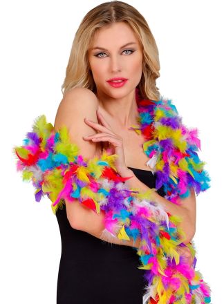 Luxe Multikleuren Boa 180cm. 80gram