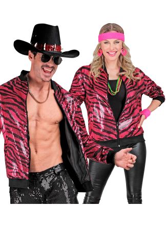 Party unisex Bomber jack Animal Pink