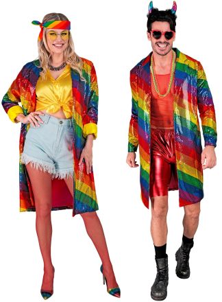 Party unisex Fashion coat RAINBOW