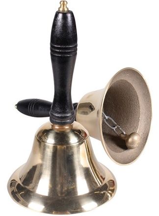 Luxe kerstmanbel houten handvat 24cm.