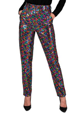 Party Fashion damesbroek colorful sequin