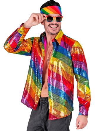 Party Fashion heren shirt RAINBOW
