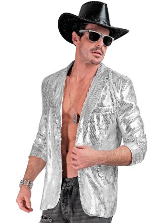 Party Fashion heren colbert Zilver