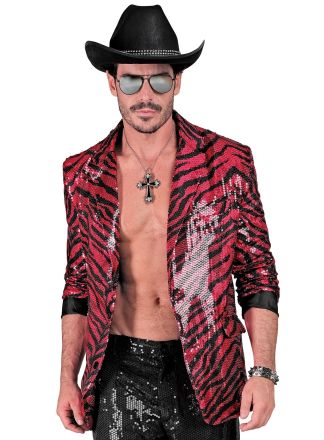 Party Fashion heren colbert Animal Pink