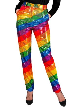 Party fashion dames broek RAINBOW