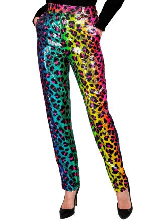 Party dames broek Animal multicolor