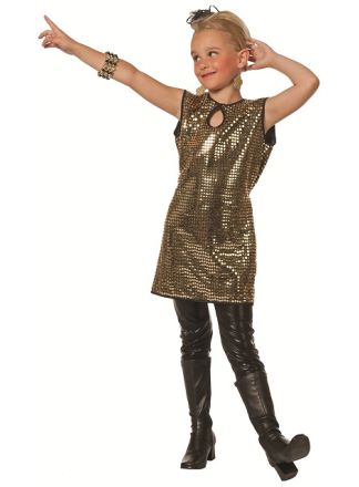 Pailletten jurkje goud