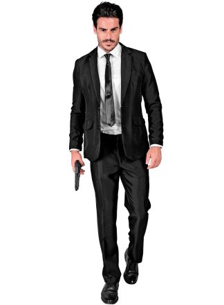 Party suit 2dlg zwart