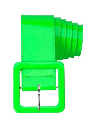 NEON GROENE riem vinyl (120cm.)