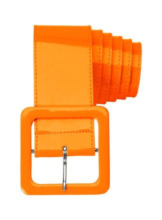 NEON ORANJE riem vinyl (120cm.)