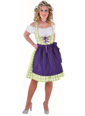 Tiroler Dirndl 3dlg. groen geblokt