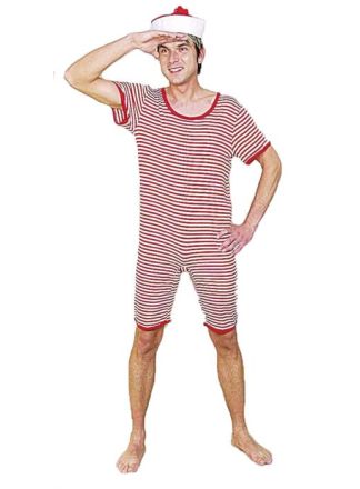 Badpak streep rood-wit