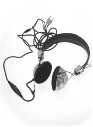 Hoofdtelefoon bling bling zilver