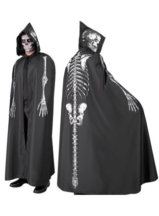 Deluxe SKELETON hooded cape 150cm.