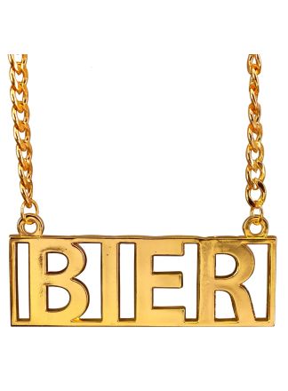 Gouden Halsketting BIER (65cm.)