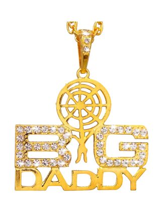 Gouden Strass ketting BID Daddy 65cm.