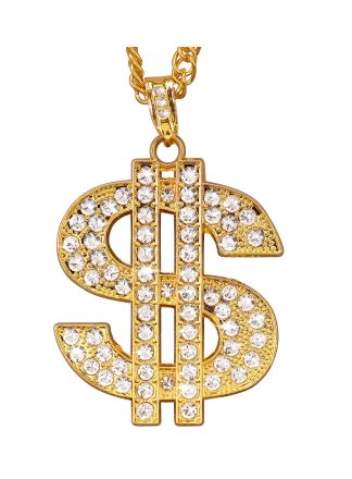Gouden Halsketting Dollar Diamonds