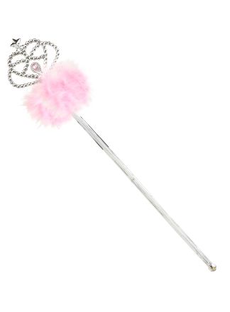 Fee/Prinses stokje met roze marabou