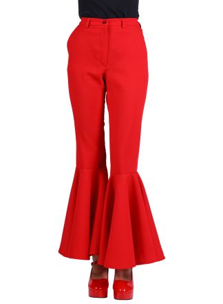 Luxe discobroek dames rood