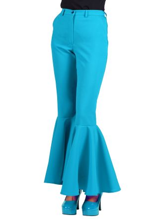 Luxe discobroek dames turqouise