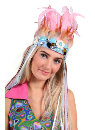 Veren hoofdband "Stones" roze