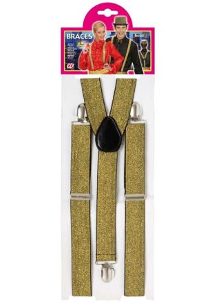 Bretels goud glitter