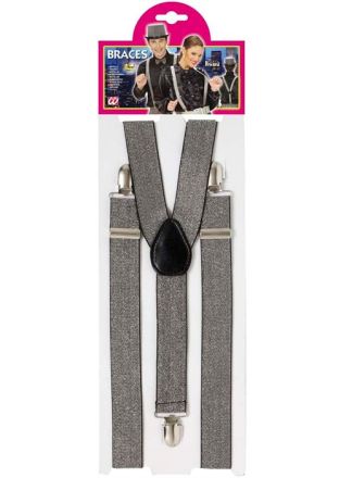 Bretels zilver glitter